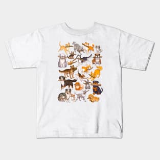 Dogs With Sticks Kids T-Shirt